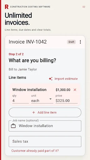 Construction Costing screenshot 2 from Google Play